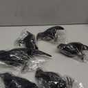 6 Packs Halloween Crows Decorations, Realistic Black Feathered Lighted Crow with Orange & Purple Lights Battery Operated Halloween Ravens Prop Decor for Indoor Outdoor Garden Tree Yard