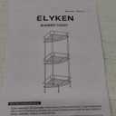 ELYKEN Corner Shower Caddy Standing, 3 Tier Rustproof Metal Shower Organizer with Soap Holder, Floor Shower Corner Shelf Rack Storage Stands with Adjustable Feet & 2 Hooks for Bathroom, White