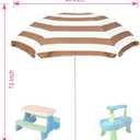 Water Table Umbrella,Kids Beach Umbrella & Picnic Table Shade,Ideal for Sand Play,Camping,Beach Trips,and Garden Fun.Lightweight Yet Durable