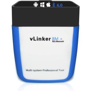 Vgate vLinker BM+ OBD2 Bluetooth Scanner for BMW/Mini BimmerCode, Car Code Reader for iOS, Android, and Windows