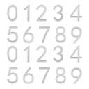 Uxcell 20Pcs Self Adhesive Mailbox Numbers, 4" Acrylic Door Address Sign Stickers, Raised 3D Effect, for Residence, Apartment, Office Room, Mailbox (Number 0-9, Silver)