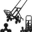 Stair Climbing Cart, 330 LB Climber Hand Truck with Adjustable Handle, Portable Folding Cart for Stairs, Stair Climbing Dolly Hand Carts with 10 Wheels for Shopping, Moving, Office Use