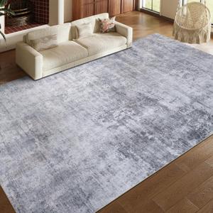 Large Modern Area Rug for Living Room, Abstract Floor Carpet with Non-Slip Backing for Indoor Office Dining Room, Boho Home Deco Non-Shedding, 6' x 9'