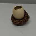 GARVALON 1set Ceramic Eggshell Planter with Bird Nest - Unique Flower Vase Rustic Plant Pot Farmhouse Planter for Home Office Shelf Desk Decoration