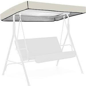 Swing Canopy Replacement, Outdoor Swing Cover, 75"X 47"/84"X 48" Replacement Waterproof Top Cover, Reinforced Edges Rip Proof UV Block for Outdoor Spaces (Beige,83.58x48.03x7.09inch)
