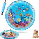 Thickened Water Mat for Cats,Summer Pets Cooling Water Sensory Play Pad with Inflator,Cat Water mat with Fish,Anti-Scratch Design Pet Water Mat for Cat & Dog