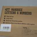 4FT Marquee Light Up Numbers 3, Easy to Assemble Black Marquee Number