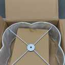 Gold 4-Light Semi Flush Mount Ceiling Light, White Fabric Close to Ceiling Light Fixtures, Clover Drum Ceiling lamp for Bedroom, Hallway, Kitchen, Corridor, Lanudry Room, Nursery