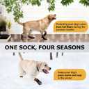 Anti Slip Dog Socks to Prevent Licking Paws - Double Side Paw Covers Dogs Grip Sock for Hardwood Floors, No Twist Dog Booties Grippy Socks for Small Medium Large Senior Dogs, Black and Caramel, M