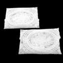TAODAN 2PCS 12x16inch Round Vintage Lace Placemats Crochet Doilies Table Placemat Handmade White Embroidered Lace Table Mat Farmhouse Placemat Suitable for Coasters and Vase Mat