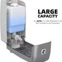 Commercial Wall Mount Soap Dispenser, Refillable ABS Plastic Manual Liquid Hand Soap Sanitizer Dispenser, 27oz (800ml) Large Capacity for Restaurant Office Public Restroom