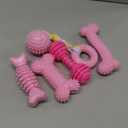 Puppy Toys, 6 Pack Dog Chew Toys for Puppy, Cute Pink Small Dog Toys, Teething Toys for Puppies, Soft Durable Interactive Chew Toy for Small Dogs