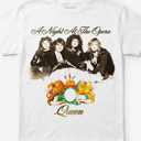 Queen Night at The Opera TShirt, White, Large