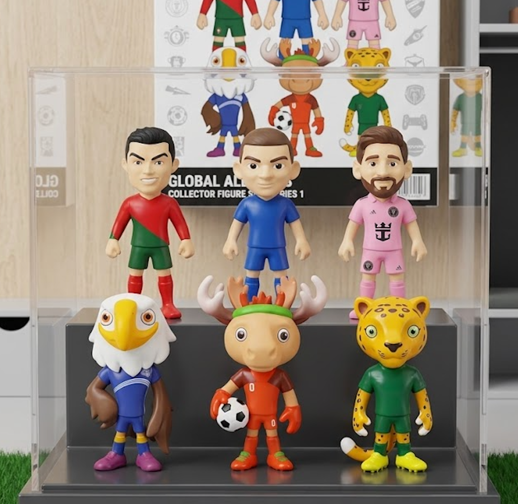 MLDVQJV 2026 World Cup Mascots Action Figures,4 Inch PVC World Football Mascot Toys, Cartoon Sports Figurines for Kids,Party Favors,Cake Toppers & Gifts for Fans(6PCS)