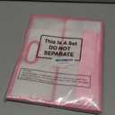 Aliceset 12 Pcs Clear Plastic Gift Bags with Die Cut Handles Reusable Party Favor Bags with Ribbon for Mother's Day Wedding Graduation Bridal Shower Baby Shower, 12 x 10 x 5''(Pink)