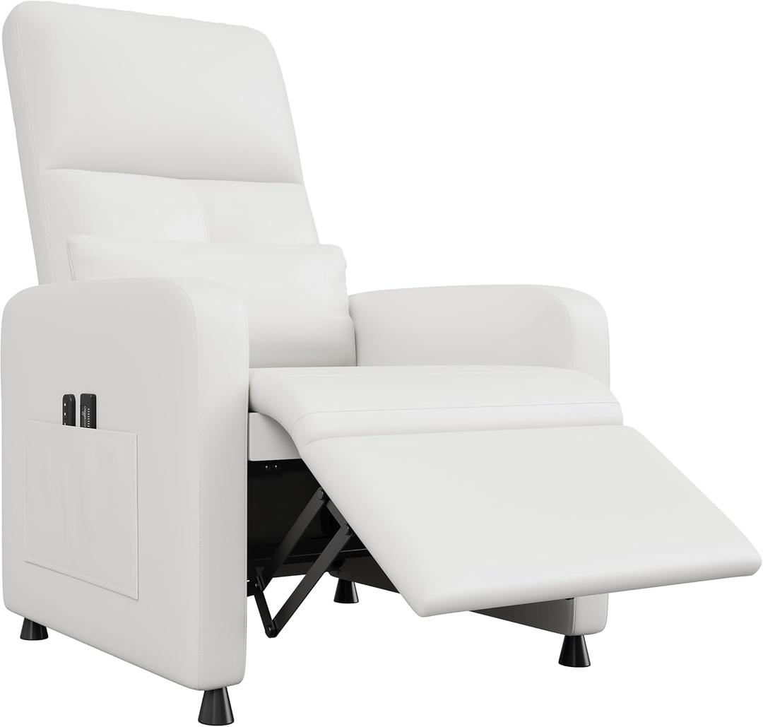 GarveeHome Power Recliner Chair, Adjustable Electric Recliner Ergonomic Overstuffed Single Sofa, Tall Back, Padded Seat