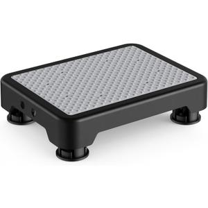 SOYO Mobility One Step Stool, Heavy Duty Indoor Outdoor Non-Slip Small Step Platform Assistive Device for Adult Elderly, Standing Support and Step Riser for Car, Bed, Door, Stair, Bathroom, Black-Gray