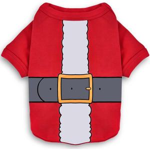 Koneseve Christmas Dog Shirt & Cat Sweater - Soft Cotton Santa Costume, Winter Warm Puppy Pajamas & Kitten Apparel for Small Dogs Cats, Cozy Pet Clothes for Boy Girl Pets 3XL