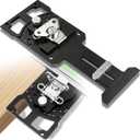 Adjustable Angle Track Saw Square with 11 Positive Angle Stops (-60 to 60) Compatible with Most Track Saw for Woodworking and DIY, Powertec Track Saw Guide Rail