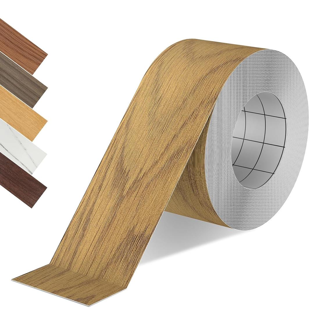 Wood Tape, 2.4 inch X 15ft Self Adhesive Oak Grain Repair Patch for Tables, Chairs, Baseboards, Doors, Windows, Floors, Handicraft DIY.