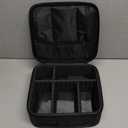 Relavel Travel Makeup Train Case Makeup Cosmetic Case Organizer Portable Artist Storage Bag with Adjustable Dividers for Cosmetics Makeup Brushes Toiletry Jewelry Digital Accessories Black (Small)