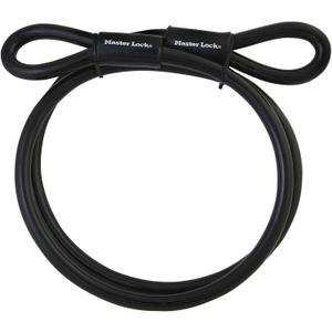 Master Lock 72DPF Steel Cable with Looped Ends, 15 ft. Long, 1 Pack, Black