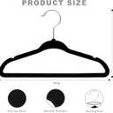 BAGAIL 50 Pack Kids Velvet Hangers 11 Inches Children's Clothes Hangers Non-Slip Baby Hangers for Infant/Toddler (Black)