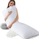 Memory Foam Body Pillow Insert, Soft Large Long Bed Pillow for Adults, Breathable Full Body Pillow, White