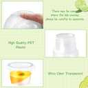Qyyiguf 100 Pack 8 OZ Disposable Plastic Cups with Flat Lids,Clear Dessert Cups Plastic Containers,Mini Plastic Containers for Drink,Yogurt,Parfaits,Soups,Snacks,Salad,Fruit