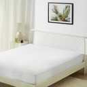 Amazon Basics Waterproof Mattress Protector, Fitted Secure Protection, Queen, White
