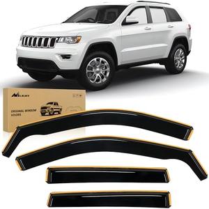 Nilight in Channel Rain Guards for Jeep Grand Cherokee 2011 2012 2013 2014 2015 2016 2017 2018 2019 2020 Vent Window Visors