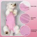 cyeollo Dog Surgery Recovery Suit Soft Breathable Female Male Pet Bodysuit for Spay, Neuter, Surgical Recovery Shirt for Small Medium Large Dogs, Pink, XL (X-Large (Back: 19"-22"))