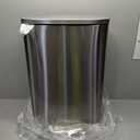 QUALIAZERO 50L/13Gal Heavy Duty Hands-Free Stainless Steel Commercial/Kitchen Step Trash Can, Fingerprint-Resistant Soft Close Lid Trashcan, Rectangle Shape
