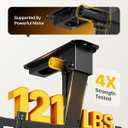 monTEK Motorized Ceiling TV Mount for 43-86 Inch TVs, Heavy-Duty 121lbs (4X Load Tested), Off-Center VESA Compatible, Electric Flip Down with Remote/App/Voice Control, Fits Flat & Pitched Roof