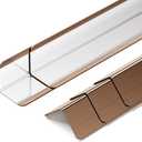 5pcs Wall Corner Guards 2x2x48 Inches 304 Stainless Steel Heavy Duty Rounded Corner Protector, Smooth Folded Edge Design for Wall Protection Copper Red