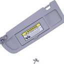 NHILES Clear Gray Left Side Sun Visor Compatible with Honda Civic 2006 2007 2008 2009 2010 2011 Replaces# 83280-SNA-A01ZC 83230-SNA-A01ZC
