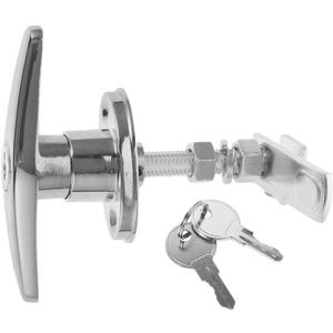 Mikikit Handle Lock with 2 Keys for Toolbox File Cabinet and Storage Cabinet Replacement Zinc Alloy Door Lock 3.81X3.66X1.37In