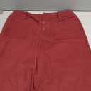 Famulily Womens Dress Pants High Waist Wide Leg Pants Button Down Dressy Work Capri Pants with Pockets Wine L