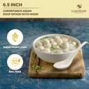 [600 COUNT] HAKOWARE Disposable Asian Soup Spoons with Hook, Plastic-Free Heavy Duty Spoons, made from Crystalized Cornstarch, for Take-out Ramen Pho Noodles