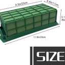 2 Pieces Floral Foam Cage, Flower Arrangements Supplies With Rectangle Holder, Bricks for Fresh Flower Wedding Holiday Decorations Green