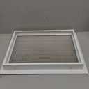 HVAC Premium 20" x 14" Cube Core Eggcrate Return Air Filter Grille for 1" Filter - Aluminum - White [Outer Dimensions: 22.5" x 16.5"]