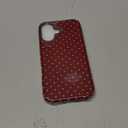 Jusy Compatible with MagSafe Polka Dot Case for iPhone 16, Cute Christmas Polka Dots Magnetic Phone Case, Soft TPU and Hard PC Protective Phone Cover for Women GirlsShiny - Burgundy