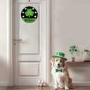 3 x St Patricks Day Decorations St Patricks Day Wreath Shamrock Door Decorations Wooden Shamrock Wreaths for Front Door Hanger Hanging Decor Welcome Sign for Porch Wall Indoor Home Decor