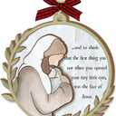 2 x Miscarriage Christmas Ornament 2025  Angel Baby Remembrance Gift for Mothers, Parents, Sympathy Memorial Ornament for Loss of Child or Infant  Be with Jesus Wooden Condolence Ornament Hanging Decor
