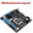 H61 Motherboard for LGA1155 Socket, DDR3, M.2 NVMe/NGFF, 6 USB2.0 Ports, Micro ATX Form Factor, Supports i3/i5/i7 Processors, High Speed LAN