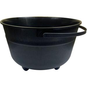 Large Halloween Black Cauldron 12.6" Plastic Witch Cauldron Candy Bowl Kettle, Pot and Bucket Trick or Treat Party Supplier Decorations, Black 