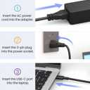 Dzytnsy 65W USB-C Laptop Charger Compatible with Lenovo Thinkpad/Yoga/Thinkbook/Chromebook/IdeaPad Series and for All 65W Type C Devices