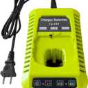 P117 18-Volt Rapid Charger Replace for Ryobi 12V-18V Battery One+ Lithium-Ion/NiCad/NiMh Battery P102 P108 P189 P197 P103 P105 P107 P190 P191 PBP002 PBP005