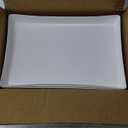 US Acrylic White Plastic Serving Trays (Set of 4) 15 x 10 | Large Unbreakable Reusable Rectangular Party Platters | Serve Appetizers, Fruit, Veggies, & Desserts | BPA-Free & Made in USA