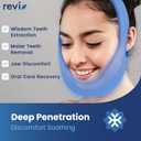 REVIX Face Ice Pack for Wisdom Teeth, 3D Sewing Ice Pack Head Wrap for TMJ Discomfort, Jaw Soreness, Dental Caries and Tooth Extraction, Extra Snug Fit with 4 Hot and Cold Pads, Blue